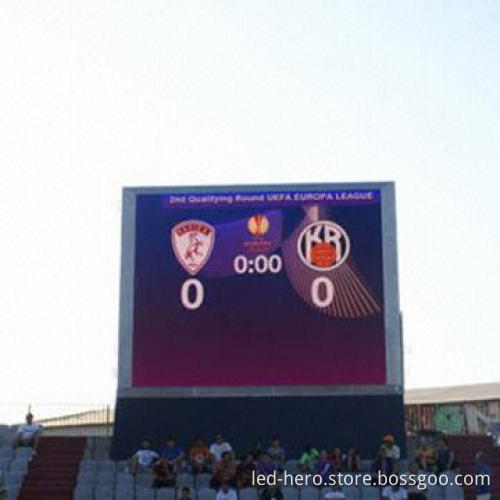 p12 stadium LED display, uses rubber mask, angle adjustable, rubber cover for protection, waterproof